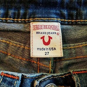 True Religion Joey cutoff shorts, size 27, EUC